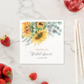 Elegante Rustieke Zonnebloem Bruidsdouche Servet (Insitu)