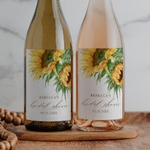 Elegante Rustieke Zonnebloem Bruidsshower Favor 