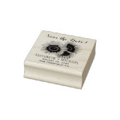 Elegante rustieke zonnebloem chique bruiloft save  rubberstempel (Stempel)
