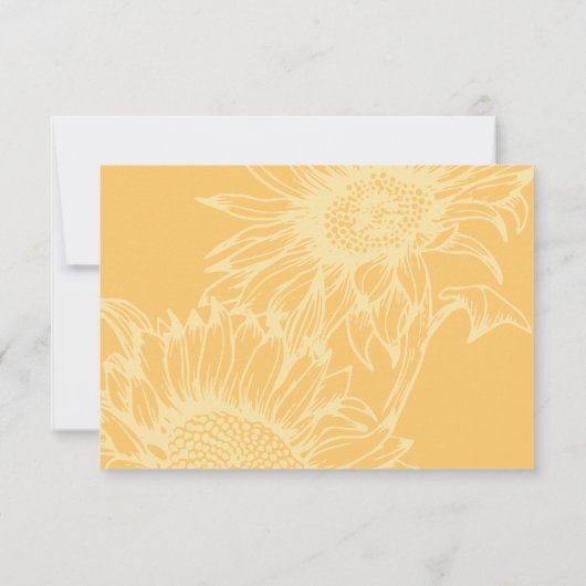 Elegante rustieke zonnebloem, Country Fall bruilof (Achterkant)