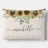 Elegante rustieke zonnebloem eucalyptus etui (Voorkant)