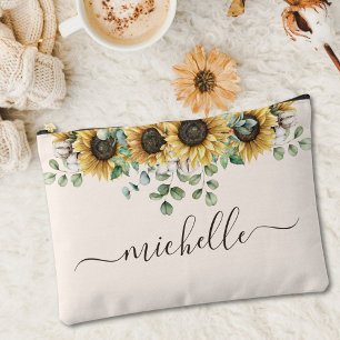 Elegante rustieke zonnebloem eucalyptus etui