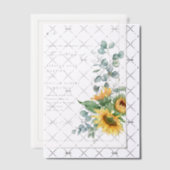 Elegante rustieke zonnebloem herfst bruiloft vellum uitnodigingen (Offset (Uitnodiging))