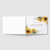 Elegante rustieke zonnebloem, herfstbruiloft gastenboek (Volledig)