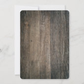 Elegante rustieke zonnebloem hout bruiloft kaart (Achterkant)