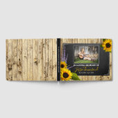 Elegante rustieke zonnebloem in liefdevolle herinn gastenboek (Volledig)