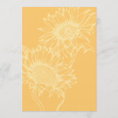 Elegante rustieke Zonnebloem, Land bruiloft Menu (Achterkant)