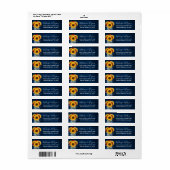 Elegante rustieke zonnebloem Roos retouradres Etiket (Full Sheet)