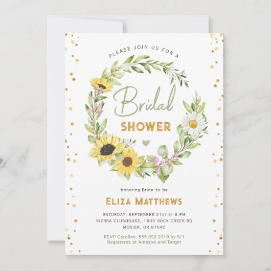 Elegante rustieke zonnebloem Vrijgezellenfeest Her Kaart (Voorkant)