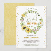 Elegante rustieke zonnebloem Vrijgezellenfeest Her Kaart (Voorkant / Achterkant)