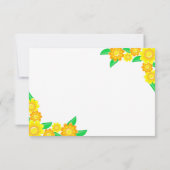 Elegante rustieke zonnebloem zomer bloemenbruiloft RSVP kaartje (Achterkant)