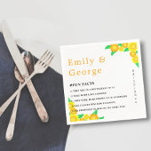 Elegante rustieke zonnebloem zomer bloemenbruiloft servet