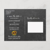 Elegante rustieke zonnebloemen foto bruiloft opsla aankondigingskaart (Achterkant)