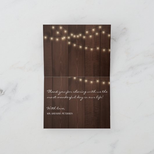 Elegante rustieke zonnebloemen herfst dank u bruil bedankkaart (Binnen)