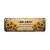 Elegante rustieke zonnebloemkrat Modern Baby showe Etiket (Voorkant)