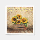 Elegante rustieke zonnebloemkrat Modern Baby showe Servet (Voorkant)