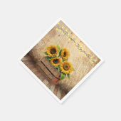 Elegante rustieke zonnebloemkrat Modern Baby showe Servet (Hoek)