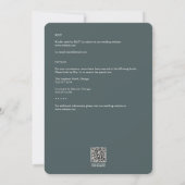 Elegante rustieke zonnebloempit All-in-One bruilof Kaart (Achterkant)