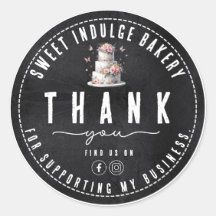 Elegante rustieke zwart witte bakkerij dank u