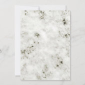 Elegante Rustieke Zwarte en Witte Bloemen Bruiloft Kaart (Achterkant)