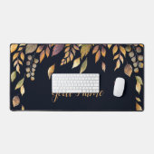 Elegante rustige decoratieve herfstbladeren bureaumat (Keyboard & Muis)