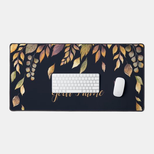 Elegante rustige decoratieve herfstbladeren bureaumat (Keyboard & Muis)