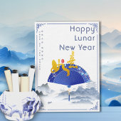 Elegante Ruyi 如意 Chinees maannieuwjaar 2025 Kaart