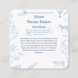 Elegante Safari in Blau Baby Shower Enclosure Kaar Informatiekaartje