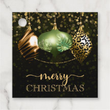 Elegante Safari Jungle Kerstballen Vrolijk Kerstfe