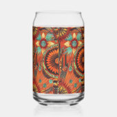 Elegante saffier "ingewikkelde echo's" bedrukt kan blikvorm glas (Rechts)