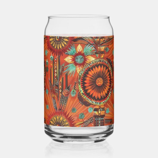 Elegante saffier "ingewikkelde echo's" bedrukt kan blikvorm glas (Links)