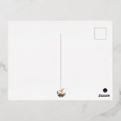 Elegante Saffier Kolibrie & Kerstboom Folie Feestdagen Briefkaart (Achterkant)