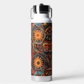 Elegante saffier "tijdloze voorouderlijke afdruk" waterfles (Voorkant)