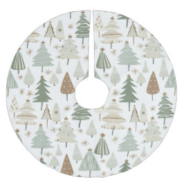 Elegante saga groene kerstbomen patroon kerstboom rok