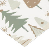 Elegante saga groene kerstbomen patroon korte tafelloper (Hoek)