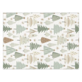 Elegante saga groene kerstbomen patroon tafelkleed (Voorkant (Horizontaal))