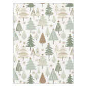 Elegante saga groene kerstbomen patroon tafelkleed (Voorkant)