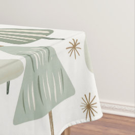 Elegante saga groene kerstbomen patroon tafelkleed