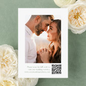 Elegante Sage Bloemkam Monogram Foto Huwelijk Save The Date