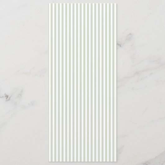 Elegante Sage Bruiloftsmenu Menu (Achterkant)