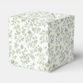 Elegante Sage Chinoiserie bruiloft Bedankdoosjes (Achterkant)