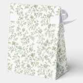 Elegante Sage Chinoiserie bruiloft Bedankdoosjes (Achterkant)