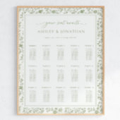 Elegante Sage Chinoiserie Wedding Seating Chart Poster