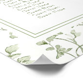 Elegante Sage Chinoiserie Wedding Seating Chart Poster (Hoek)