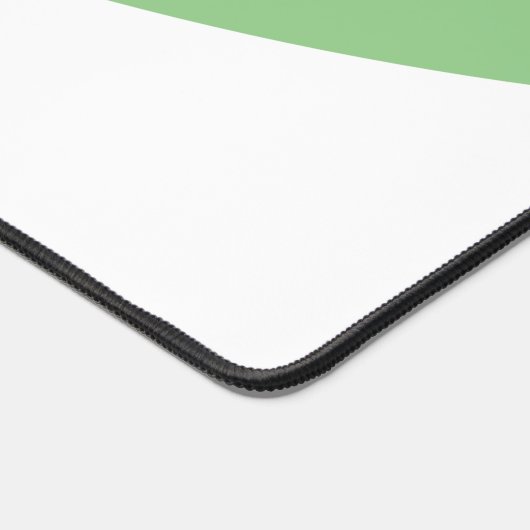 Elegante Sage Curve Stromende Witte Golf Bodemrand Bureaumat (Hoek)