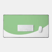 Elegante Sage Curve Stromende Witte Golf Bodemrand Bureaumat (Keyboard & Muis)