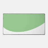 Elegante Sage Curve Stromende Witte Golf Bodemrand Bureaumat (Voorkant)