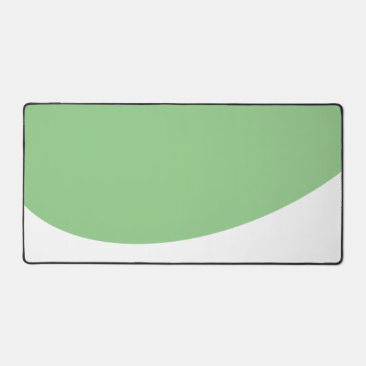 Elegante Sage Curve Stromende Witte Golf Bodemrand Bureaumat (Voorkant)