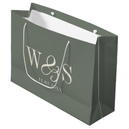 Elegante Sage eerste huwelijksparen Groot Cadeauzakje