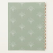 Elegante Sage Floral Lotus Bright as Stars Planner (Achterkant)